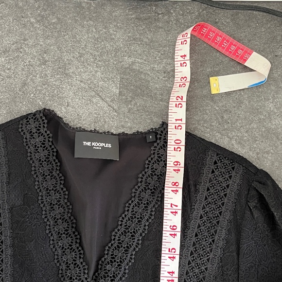 The Kooples (2/M) tiered lace short-sleeve dress, with asymmetrical hem, EUC. - Picture 13 of 14